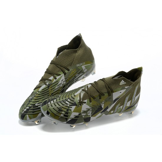 Kopacky Adidas Predator Edge Geometric 1 FG Zelená Lce Šedá High Pánské