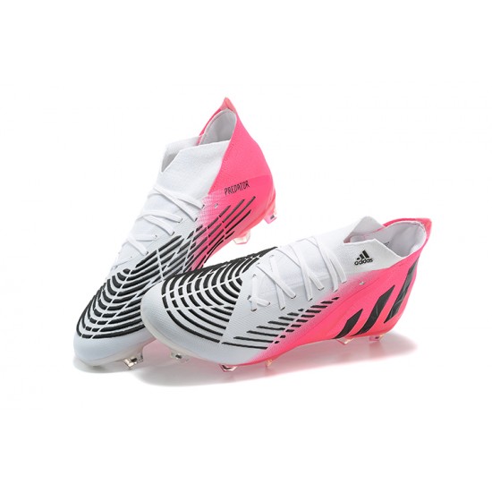 Kopacky Adidas Predator Edge Geometric 1 FG Bílý Černá Růžový High Pánské