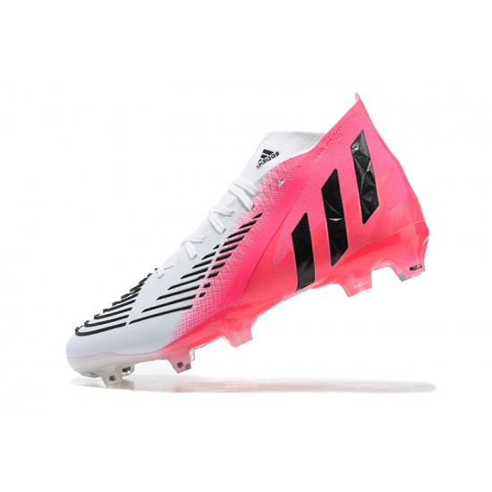 Kopacky Adidas Predator Edge Geometric 1 FG Bílý Černá Růžový High Pánské