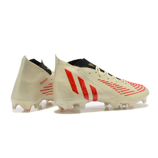 Kopacky Adidas Predator Edge Geometric.1 FG Mid-top Béžový Černá Červené Pánské