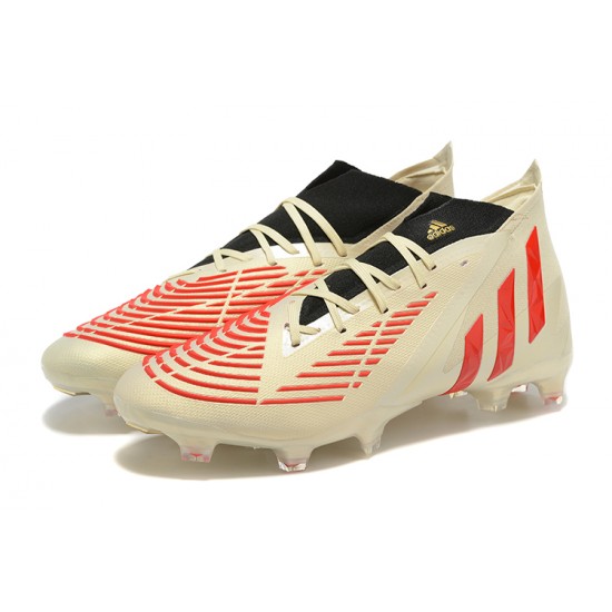 Kopacky Adidas Predator Edge Geometric.1 FG Mid-top Béžový Černá Červené Pánské