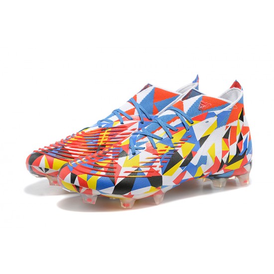 Kopacky Adidas Predator Edge Geometric.1 FG Mid-top Modrý Bílý Žlutý Pánské