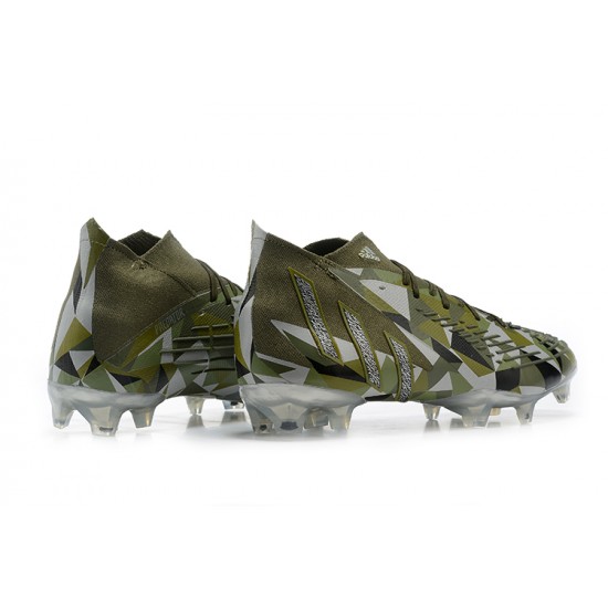 Kopacky Adidas Predator Edge Geometric.1 FG Mid-top Šedá Olive Pánské