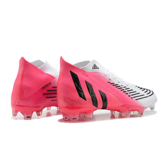 Kopacky Adidas Predator Edge Geometric.1 FG Mid-top Růžový Bílý Černá Pánské