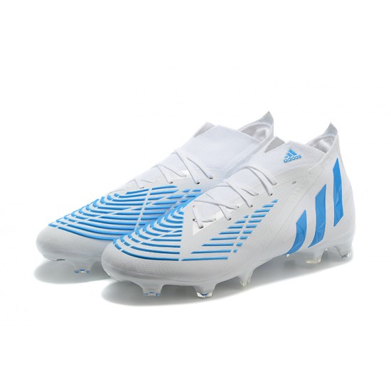 Kopacky Adidas Predator Edge Geometric.1 FG Mid-top Bílý Modrý Pánské