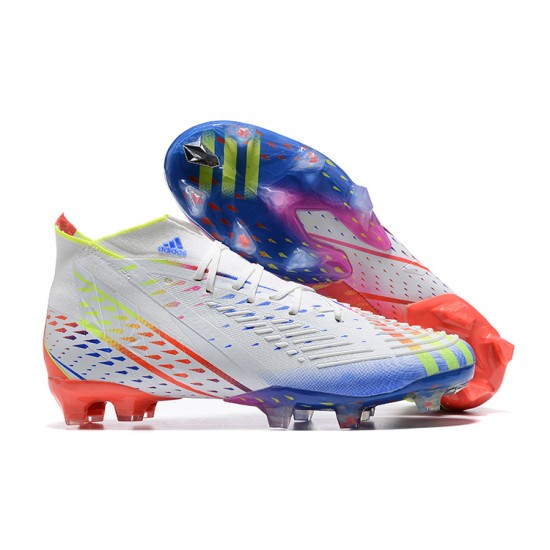 Kopacky Adidas Predator Flfa World Cup Qatar 2022 Edge FG Bílý Modrý Oranžovýý Žlutý High Pánské