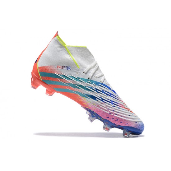 Kopacky Adidas Predator Flfa World Cup Qatar 2022 Edge FG Bílý Modrý Oranžovýý Žlutý High Pánské