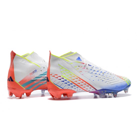 Kopacky Adidas Predator Flfa World Cup Qatar 2022 Edge FG Bílý Modrý Oranžovýý Žlutý High Pánské