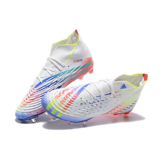 Kopacky Adidas Predator Flfa World Cup Qatar 2022 Edge FG Bílý Modrý Oranžovýý Žlutý High Pánské