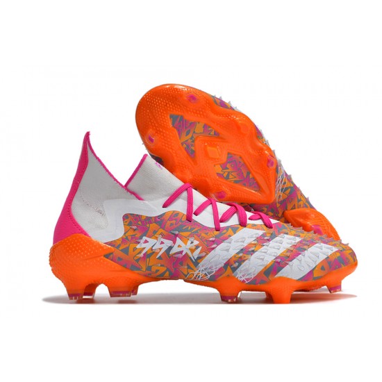 Kopacky Adidas Predator Freak.1 FG Bílý Oranžovýý Pánské Dámské