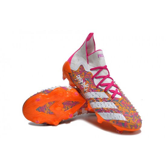 Kopacky Adidas Predator Freak.1 FG Bílý Oranžovýý Pánské Dámské