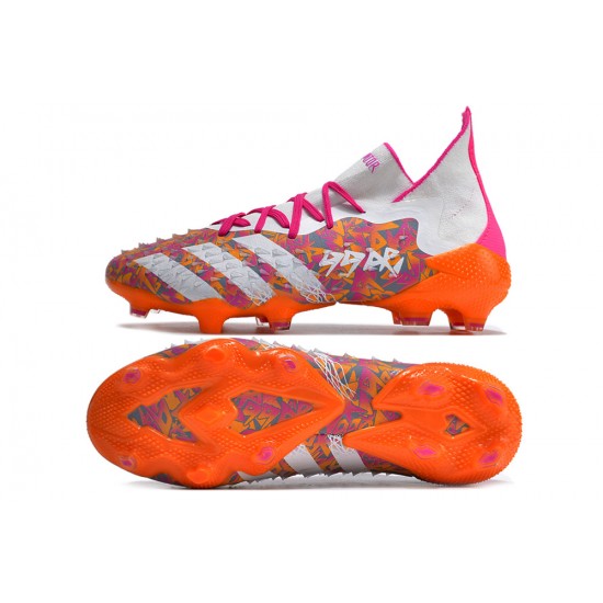 Kopacky Adidas Predator Freak.1 FG Bílý Oranžovýý Pánské Dámské