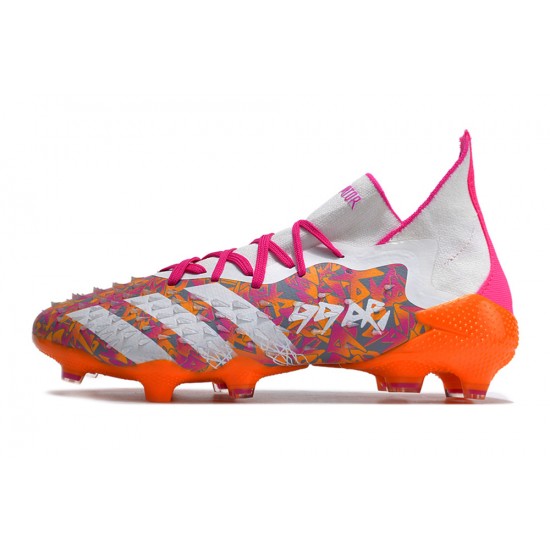 Kopacky Adidas Predator Freak.1 FG Bílý Oranžovýý Pánské Dámské