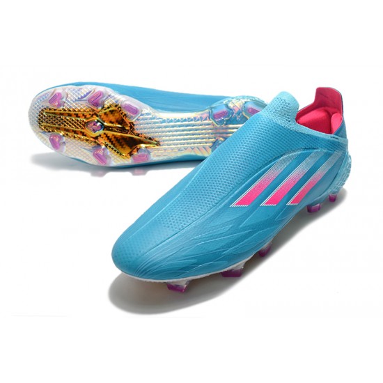 Kopacky Adidas X Speedflow FG Low Modrý Růžový Zlato Pánské