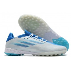 Kopacky Adidas X Speedportal .1 TF Low Bílý Turqoise Modrý 