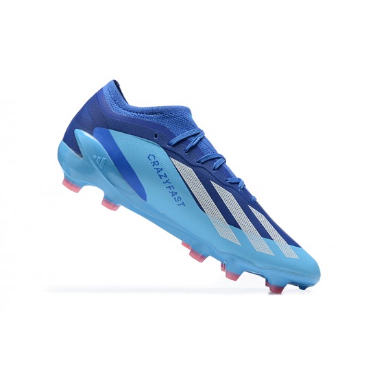 Kopacky Adidas x23 crazyfast 1 FG Modrý LightModrý Bílý Růžový Pánské Low