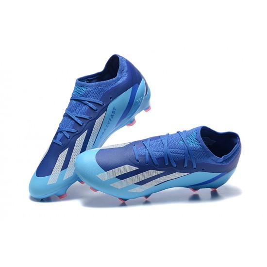 Kopacky Adidas x23 crazyfast 1 FG Modrý LightModrý Bílý Růžový Pánské Low