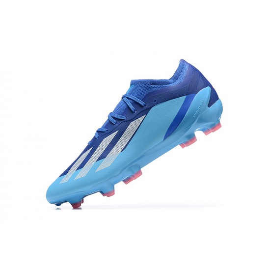 Kopacky Adidas x23 crazyfast 1 FG Modrý LightModrý Bílý Růžový Pánské Low