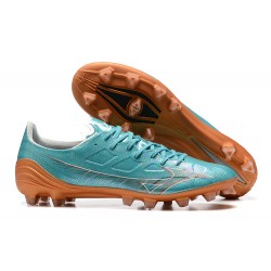 Kopacky Mizuno Alpha Made In Japan FG Oranžovýý Modrý Low Pánské 