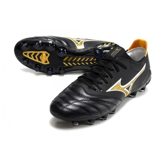 Kopacky Mizuno Morelia Neo Iii Made In Japan AG Low Černá Zlato Pánské