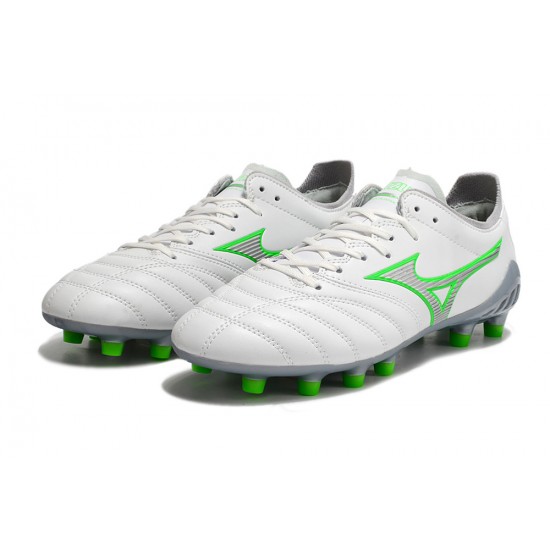 Kopacky Mizuno Morelia Neo Iii Pro AG Low Bílý Šedá Zelená Pánské