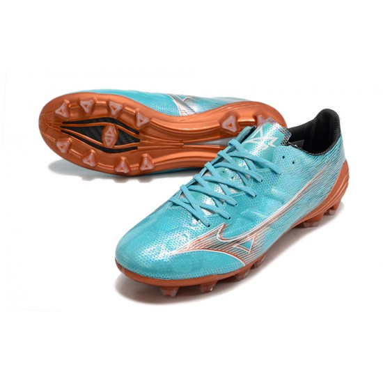 Kopacky Mizuno Alpha Made In Japan Fg Low Turqoise Hnědý Pánské