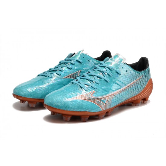 Kopacky Mizuno Alpha Made In Japan Fg Low Turqoise Hnědý Pánské