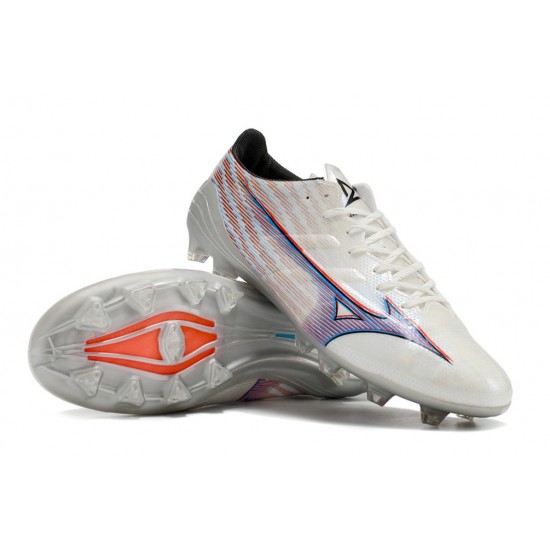 Kopacky Mizuno Alpha Made In Japan Fg Low Bílý Nachový Pánské