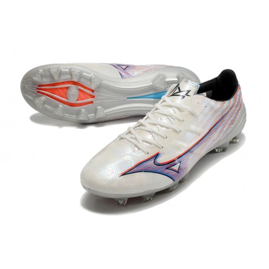 Kopacky Mizuno Alpha Made In Japan Fg Low Bílý Nachový Pánské