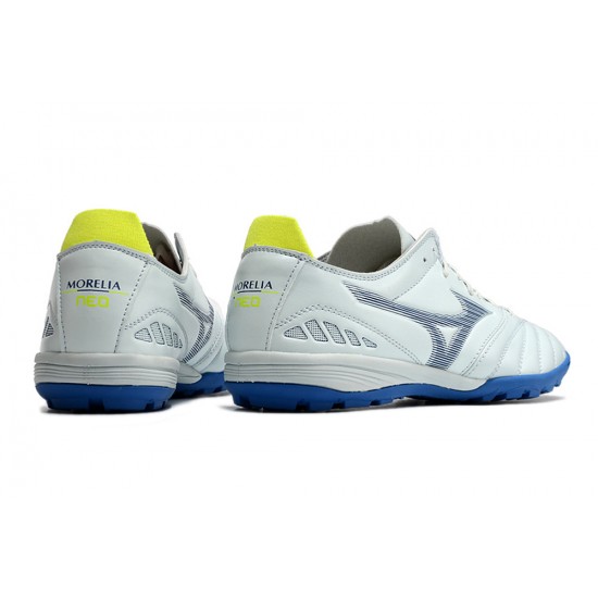 Kopacky Mizuno Morelia Wave Cup Classic Tf Low Bílý Modrý Žlutý Pánské