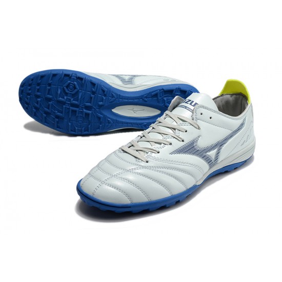 Kopacky Mizuno Morelia Wave Cup Classic Tf Low Bílý Modrý Žlutý Pánské