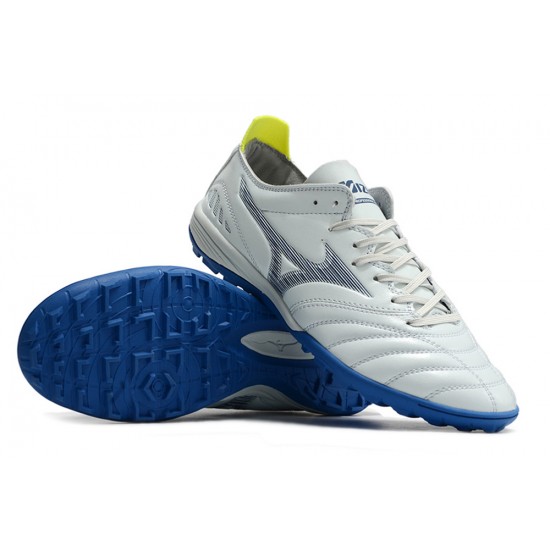 Kopacky Mizuno Morelia Wave Cup Classic Tf Low Bílý Modrý Žlutý Pánské