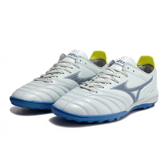 Kopacky Mizuno Morelia Wave Cup Classic Tf Low Bílý Modrý Žlutý Pánské