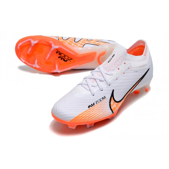 Kopacky Nike Air Zoom Mercurial Vapor XV Elite FG Low Bílý Oranžovýý Pánské