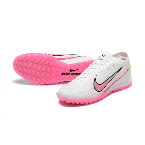 Kopacky Nike Air Zoom Mercurial Vapor XV Elite TF Mid-top Růžový Bílý Pánské Dámské Kopacky Nike Air Zoom Mercurial Vapor XV Elite TF Mid-top Růžový Bílý Pánské Dámské