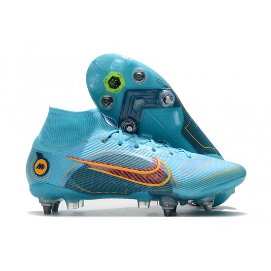 Kopacky Nike Mercurial Superfiy VIII Elite SG PRO Anti Clog High Modrý Pánské