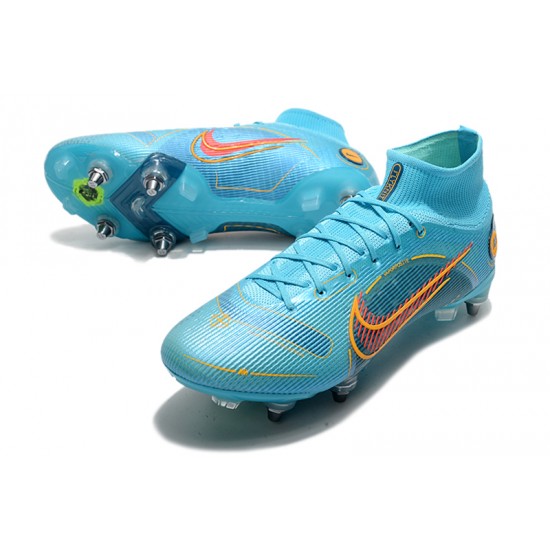 Kopacky Nike Mercurial Superfiy VIII Elite SG PRO Anti Clog High Modrý Pánské