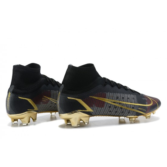 Kopacky Nike Mercurial Superfly 8 Elite FG High Černá Zlato Pánské