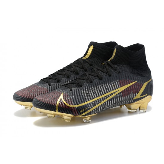 Kopacky Nike Mercurial Superfly 8 Elite FG High Černá Zlato Pánské