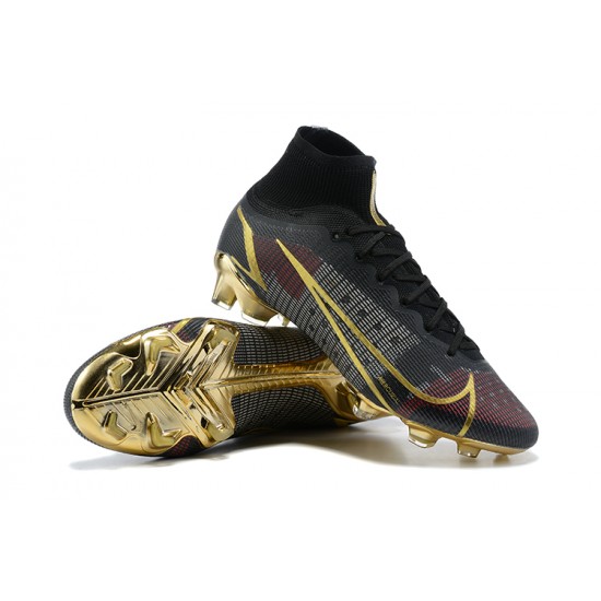 Kopacky Nike Mercurial Superfly 8 Elite FG High Černá Zlato Pánské