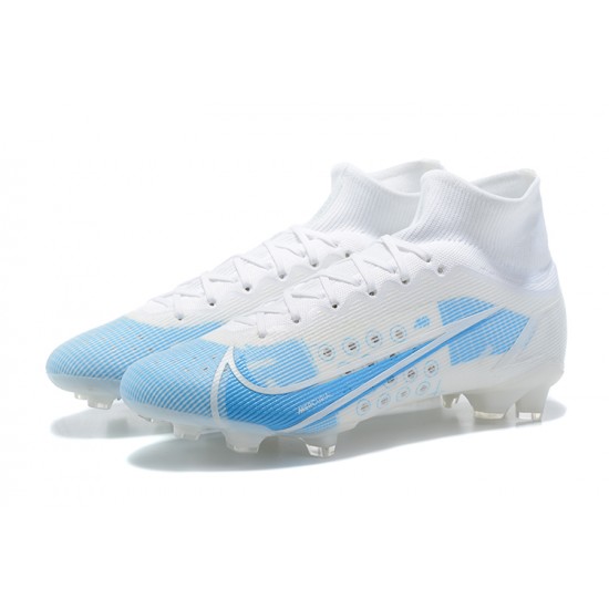 Kopacky Nike Mercurial Superfly 8 Elite FG High Modrý Bílý Pánské