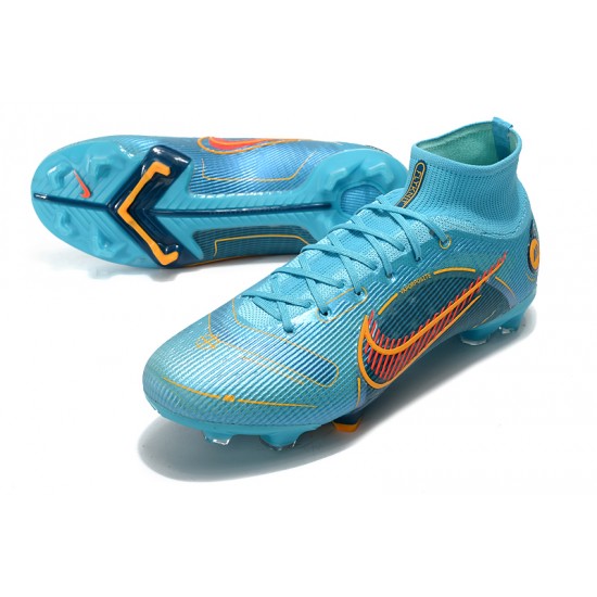 Kopacky Nike Mercurial Superfly 8 Elite FG High Modrý Pánské Dámské