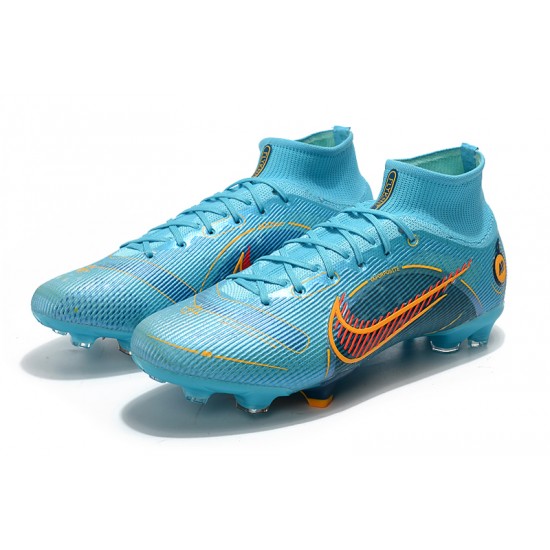 Kopacky Nike Mercurial Superfly 8 Elite FG High Modrý Pánské Dámské