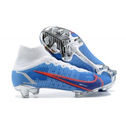 Kopacky Nike Mercurial Superfly 8 Elite FG High Bílý Modrý Zlato Pánské 