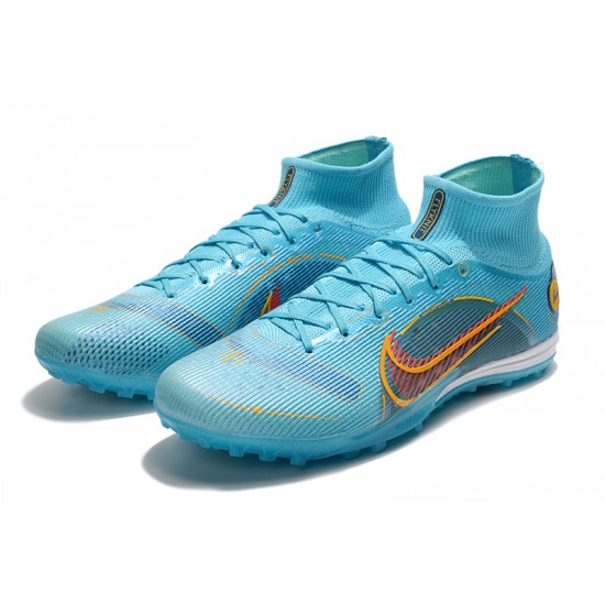 Kopacky Nike Mercurial Superfly 9 Elite TF High Modrý Oranžovýý Pánské