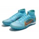 Kopacky Nike Mercurial Superfly 9 Elite TF High Modrý Oranžovýý Pánské