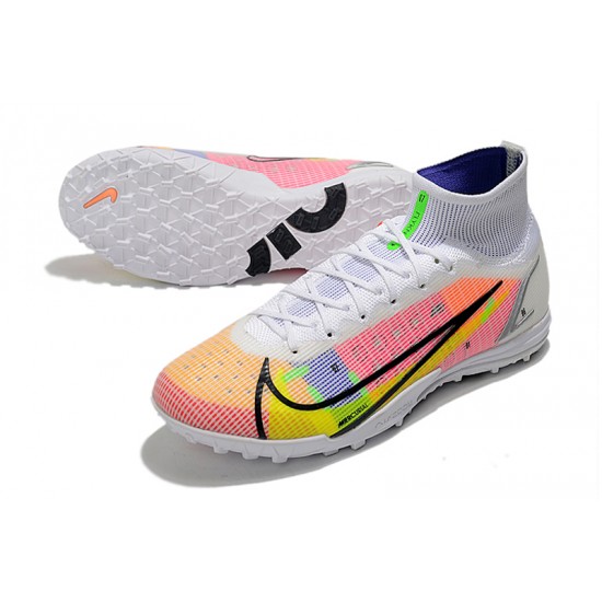 Kopacky Nike Mercurial Superfly 9 Elite TF High Růžový Černá Bílý Pánské