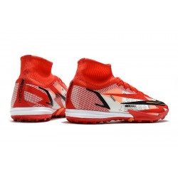 Kopacky Nike Mercurial Superfly 9 Elite TF High Červené Bílý Pánské 