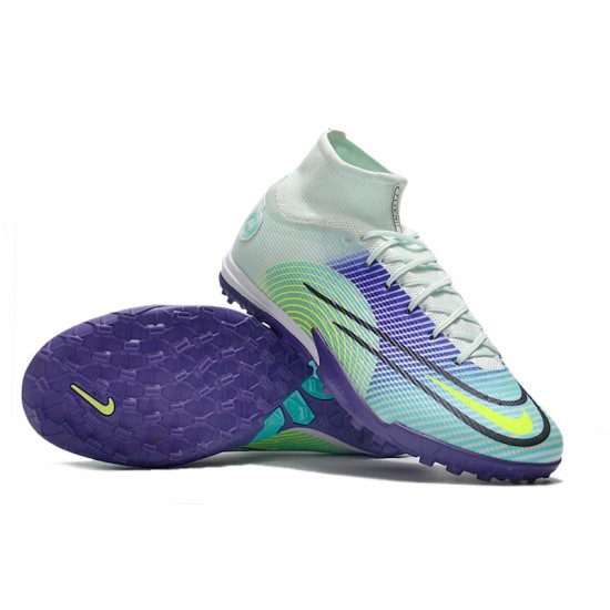 Kopacky Nike Mercurial Superfly 9 Elite TF High Bílý Turqoise Nachový Multi Pánské