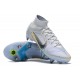 Kopacky Nike Mercurial Superfly VIII Elite SG PRO Anti Clog High Bílý Modrý Pánské